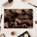 Background For Scrapbooking Or Other Camouflage Patterns Beige And Brown Cosmetic Bag (Large)  Back