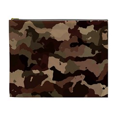 Background For Scrapbooking Or Other Camouflage Patterns Beige And Brown Cosmetic Bag (xl) by Nexatart