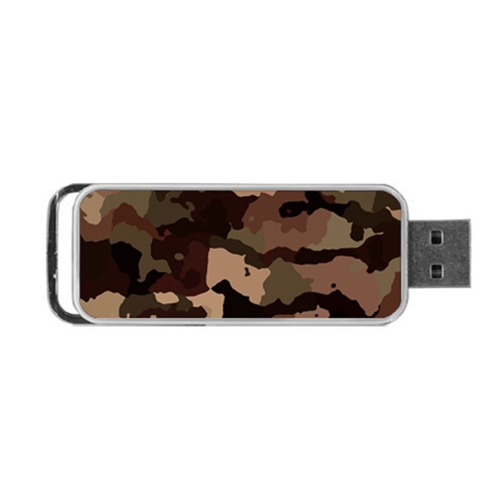 Background For Scrapbooking Or Other Camouflage Patterns Beige And Brown Portable USB Flash (One Side)