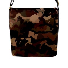 Background For Scrapbooking Or Other Camouflage Patterns Beige And Brown Flap Messenger Bag (l) 