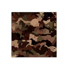 Background For Scrapbooking Or Other Camouflage Patterns Beige And Brown Satin Bandana Scarf by Nexatart