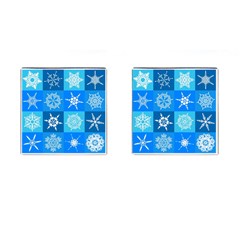 Background Blue Decoration Cufflinks (square) by Nexatart