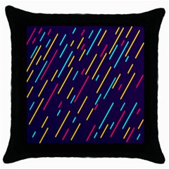 Background Lines Forms Throw Pillow Case (black)