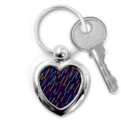 Background Lines Forms Key Chains (heart)  by Nexatart