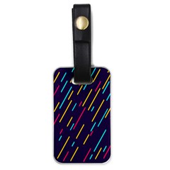 Background Lines Forms Luggage Tags (one Side)  by Nexatart