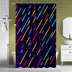 Background Lines Forms Shower Curtain 48  X 72  (small)  by Nexatart