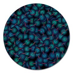 Background Abstract Textile Design Magnet 5  (round) by Nexatart