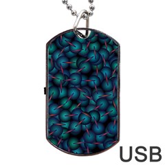 Background Abstract Textile Design Dog Tag Usb Flash (one Side) by Nexatart