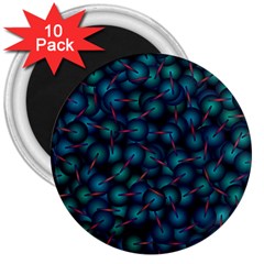 Background Abstract Textile Design 3  Magnets (10 Pack) 