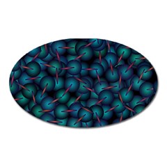 Background Abstract Textile Design Oval Magnet by Nexatart