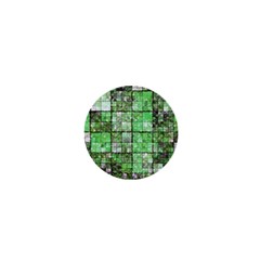 Background Of Green Squares 1  Mini Magnets