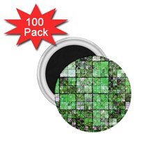 Background Of Green Squares 1 75  Magnets (100 Pack) 