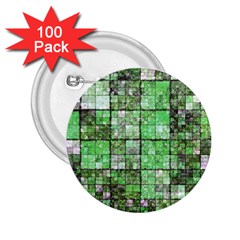 Background Of Green Squares 2 25  Buttons (100 Pack)  by Nexatart