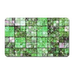 Background Of Green Squares Magnet (rectangular)