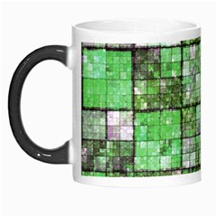 Background Of Green Squares Morph Mugs by Nexatart