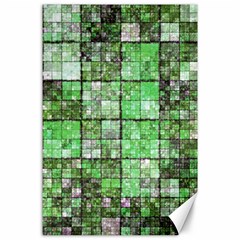 Background Of Green Squares Canvas 24  X 36 