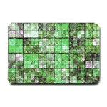 Background Of Green Squares Small Doormat  24 x16  Door Mat