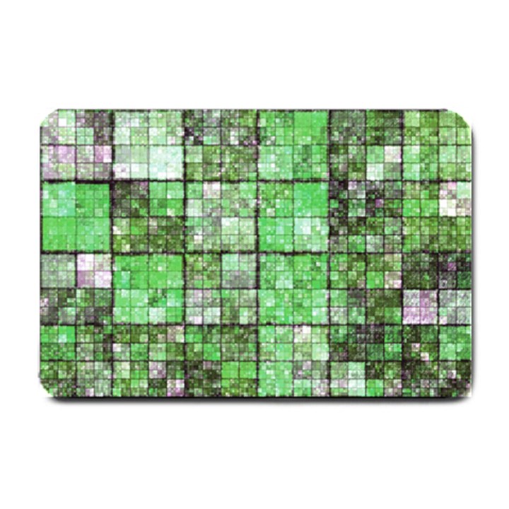 Background Of Green Squares Small Doormat 