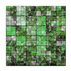 Background Of Green Squares Face Towel