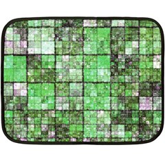 Background Of Green Squares Double Sided Fleece Blanket (mini)  by Nexatart