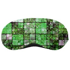 Background Of Green Squares Sleeping Masks by Nexatart