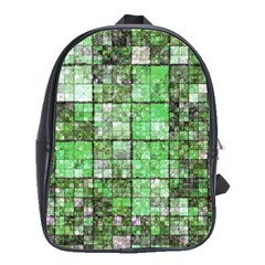 Background Of Green Squares School Bags(large) 