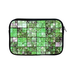 Background Of Green Squares Apple Ipad Mini Zipper Cases by Nexatart