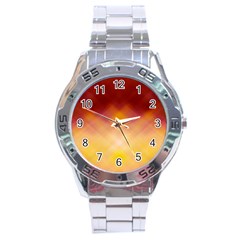 Background Textures Pattern Design Stainless Steel Analogue Watch