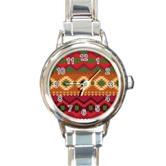 Background Plot Fashion Round Italian Charm Watch by Nexatart