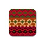 Background Plot Fashion Rubber Square Coaster (4 pack)  Front