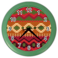 Background Plot Fashion Color Wall Clocks by Nexatart