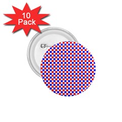 Blue Red Checkered 1 75  Buttons (10 Pack) by Nexatart