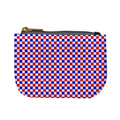 Blue Red Checkered Mini Coin Purses by Nexatart