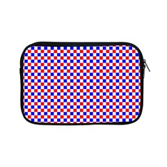 Blue Red Checkered Apple Ipad Mini Zipper Cases by Nexatart