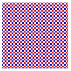 Blue Red Checkered Large Satin Scarf (square) by Nexatart