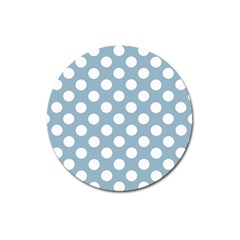 Blue Polkadot Background Magnet 3  (round) by Nexatart