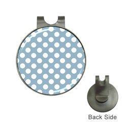 Blue Polkadot Background Hat Clips With Golf Markers by Nexatart