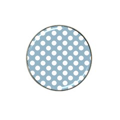 Blue Polkadot Background Hat Clip Ball Marker by Nexatart