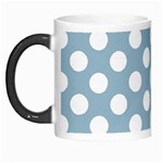 Blue Polkadot Background Morph Mugs Left