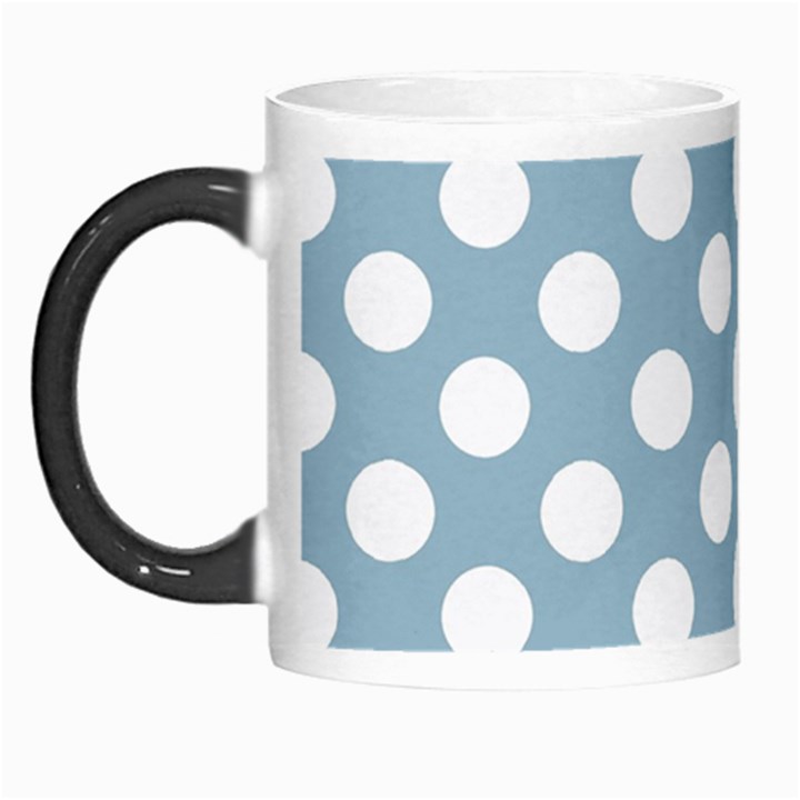 Blue Polkadot Background Morph Mugs