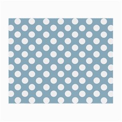 Blue Polkadot Background Small Glasses Cloth