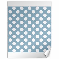 Blue Polkadot Background Canvas 12  X 16   by Nexatart