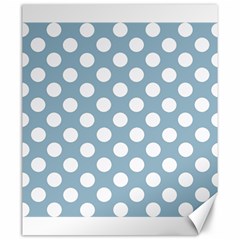 Blue Polkadot Background Canvas 20  X 24   by Nexatart