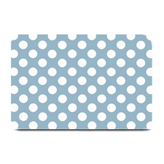 Blue Polkadot Background Plate Mats by Nexatart