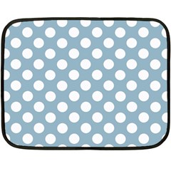 Blue Polkadot Background Fleece Blanket (mini) by Nexatart