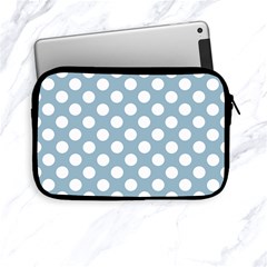 Blue Polkadot Background Apple Ipad Mini Zipper Cases by Nexatart