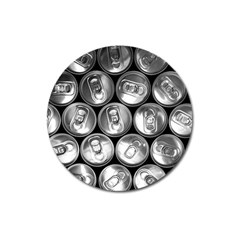 Black And White Doses Cans Fuzzy Drinks Magnet 3  (round)