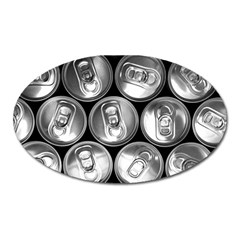 Black And White Doses Cans Fuzzy Drinks Oval Magnet by Nexatart