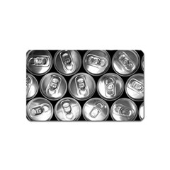 Black And White Doses Cans Fuzzy Drinks Magnet (name Card) by Nexatart