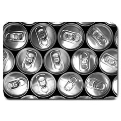 Black And White Doses Cans Fuzzy Drinks Large Doormat 